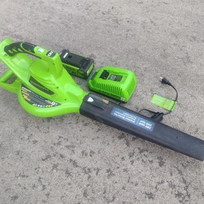 Greenworks 40V Leaf Blower with Charger and Battery