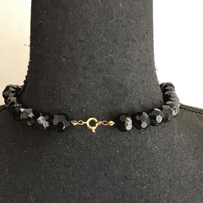 Vintage faux glass necklace and earrings set