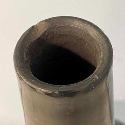 Vintage Lama Oaxaca Mexico black clay vase