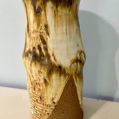 Vintage 3pc hand-thrown pottery vase lot by Maija Hay