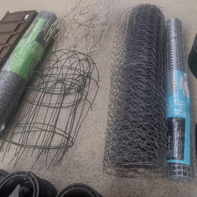 Assortment of Fencing and Garden Trimming