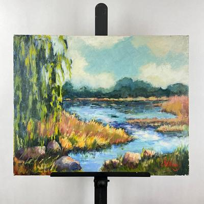 Sale Photo Thumbnail #85: Measures: 16" high x 20" wide
signed lower right corner
