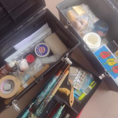 Collection of Artists Brushes and Watercolor Supplies