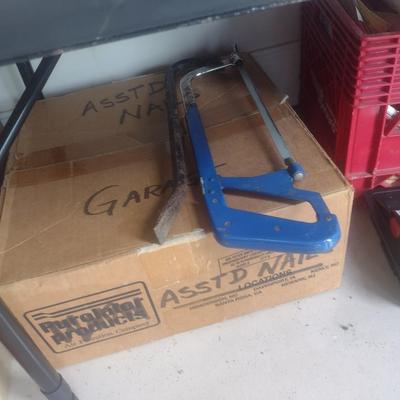 Assortment of Hand Tools, Hardware, Nuts, Bolts, Screws, Nails, and More