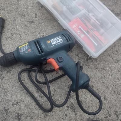 Makita Battery Air Pump and Black & Decker Electric Hand Drill with Drill Bit Kit