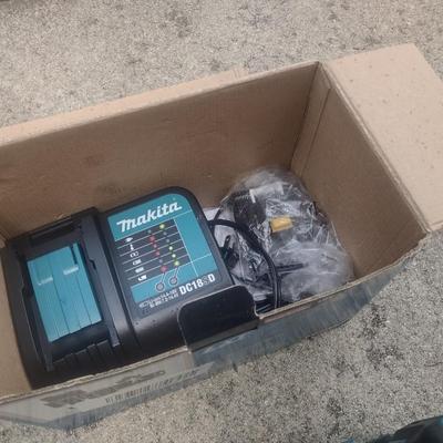 Makita Battery Air Pump and Black & Decker Electric Hand Drill with Drill Bit Kit