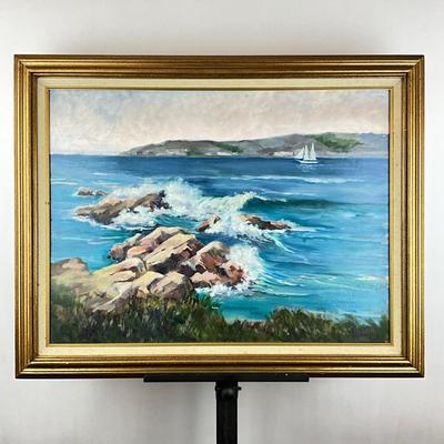 Sale Photo Thumbnail #90: Measures: 22.5" high x 28.5" wide
signed lower right corner