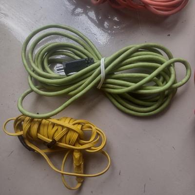 Assortment of Extension Cords Various Gauges and Lengths Choice A