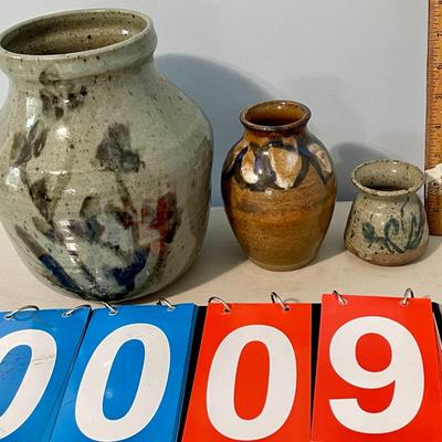 Trio of hand-thrown pottery vases - Maija Hay