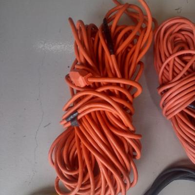 Assortment of Extension Cords Various Gauges and Lengths Choice B