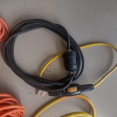 Assortment of Extension Cords Various Gauges and Lengths Choice B