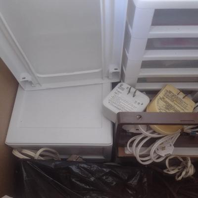 Nice Collection of Indoor Extension Cords, Storage Bins and More