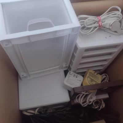 Nice Collection of Indoor Extension Cords, Storage Bins and More