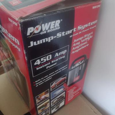 Power on Board 12 Volt Jump Start and Air Compressor System