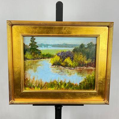 Sale Photo Thumbnail #105: Measures: 17.75" high x 21.75" wide framed 
no signature 
Anne Allbeury Hock Sticker on back with Title