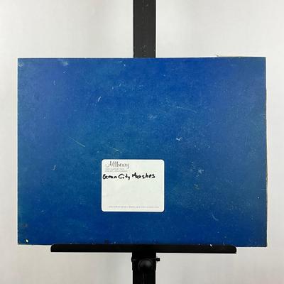 Sale Photo Thumbnail #106: Measures: 17.75" high x 21.75" wide framed 
no signature 
Anne Allbeury Hock Sticker on back with Title