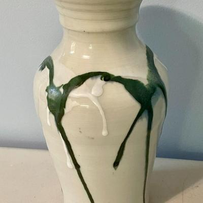 Mixed lot of 3 hand-thrown glazed vases