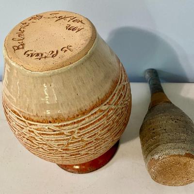 Pair of vintage hand-thrown vases