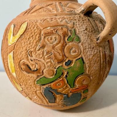 Vintage South American hand-thrown terracotta vase