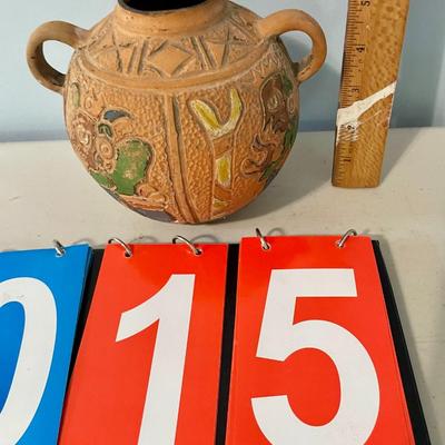 Vintage South American hand-thrown terracotta vase