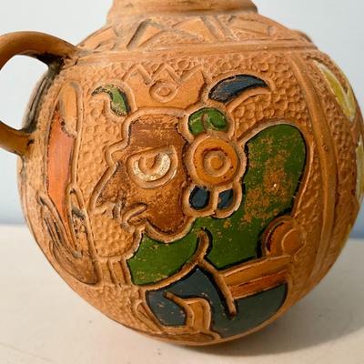 Vintage South American hand-thrown terracotta vase