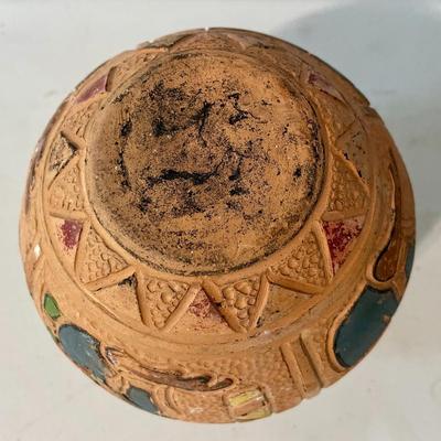 Vintage South American hand-thrown terracotta vase