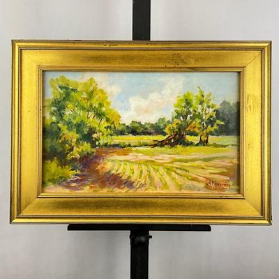 Sale Photo Thumbnail #134: Measures: 14.5" high x 20.5" wide framed 
signed lower right corner