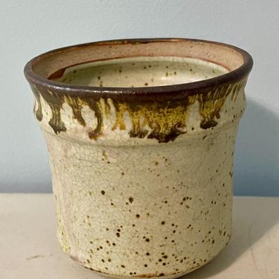 Mixed 4pc vintage hand-thrown pottery vase lot