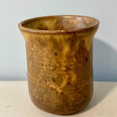 Mixed 4pc vintage hand-thrown pottery vase lot