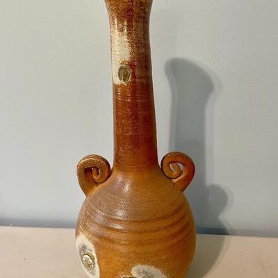Mixed 4pc vintage hand-thrown pottery vase lot