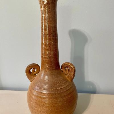 Mixed 4pc vintage hand-thrown pottery vase lot
