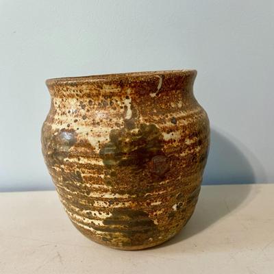 Mixed 4pc vintage hand-thrown pottery vase lot