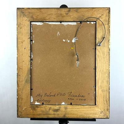 Sale Photo Thumbnail #149: Signed on back
Gold frame
Measures: 18.75" high x 15.75" wide