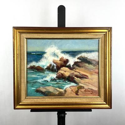 Sale Photo Thumbnail #161: Gold gilt frame
Measures: 15" high x 18" wide
signed lower right corner