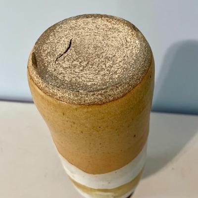 Vintage hand-thrown pottery vase