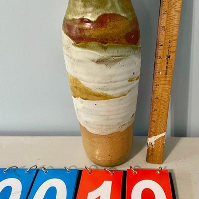 Vintage hand-thrown pottery vase
