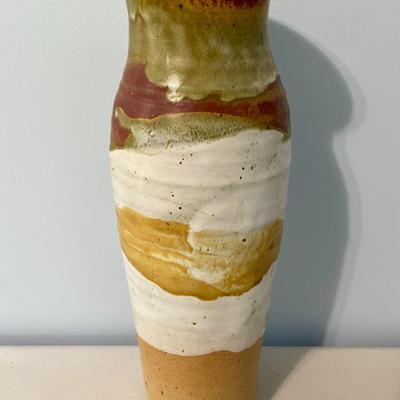 Vintage hand-thrown pottery vase