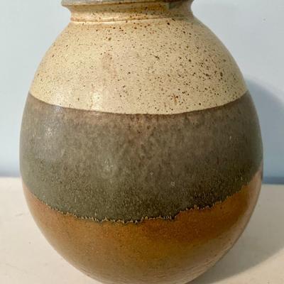 Vintage hand-thrown pottery vase