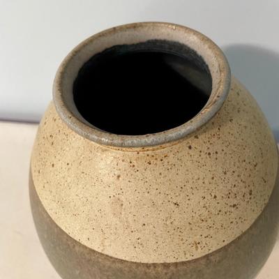 Vintage hand-thrown pottery vase