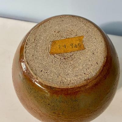 Vintage hand-thrown pottery vase