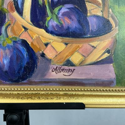 Sale Photo Thumbnail #168: Gold gilt frame
Measures: 26.5" high x 20.5" wide
signed lower right corner