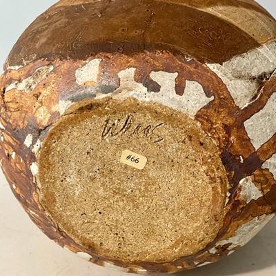 Vintage hand-thrown textured face orb
