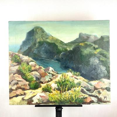 Sale Photo Thumbnail #177: Signed with initials on lower right corner 
Measures: 20" high x 24" wide