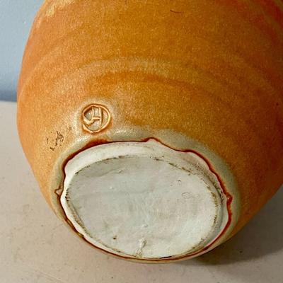 Vintage hand-thrown Japanese pottery vase