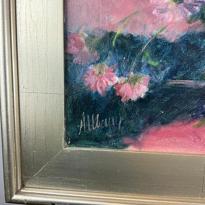 Sale Photo Thumbnail #195: Signed lower left
Silver gilt frame
Measures: 24" high x 30" wide