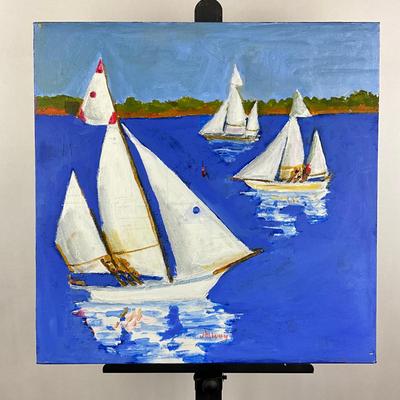 Sale Photo Thumbnail #202: Signed lower middle
Measures: 18" square