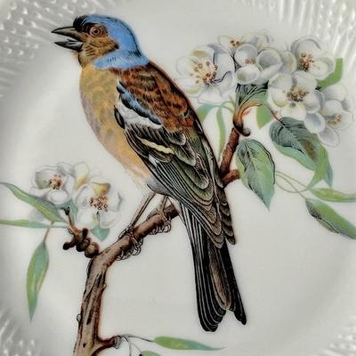 Limoges France 11pc bird dessert plate set