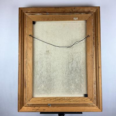 Sale Photo Thumbnail #224: Measures: 28.5" high x 22.5" wide
signed with Ann Allbeury Hock Initials in lower right corner