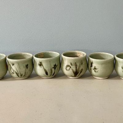 Vintage hand-thrown 9pc Japanese tea set by Maija Hay