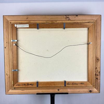 Sale Photo Thumbnail #268: Signed on back and lower right corner 
Measures: 27.5" high x 33.5" wide
